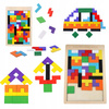 Układanka Drewniana Klocki Tangram Montessori Gra Logiczna Puzzle Nauka