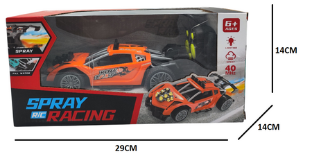 POMARAŃCZOWE ZDALNIE STEROWANE AUTO RC Z EFEKTEM DYMU ŚWIATŁAMI SKALA 1:20