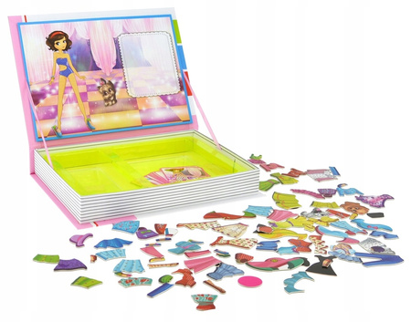 Magnetyczna Układanka Książka Puzzle Pokaz Mody Ubieranie Modelki Magnesy