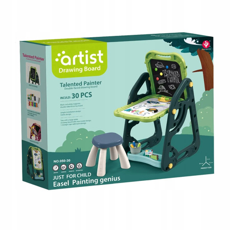 Dwustronna Tablica Magnetyczna z Krzesłem Kreatywna Mały Artysta Akcesoria