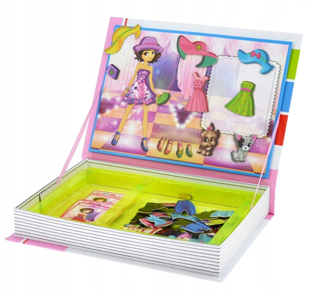 Magnetyczna Układanka Książka Puzzle Pokaz Mody Ubieranie Modelki Magnesy