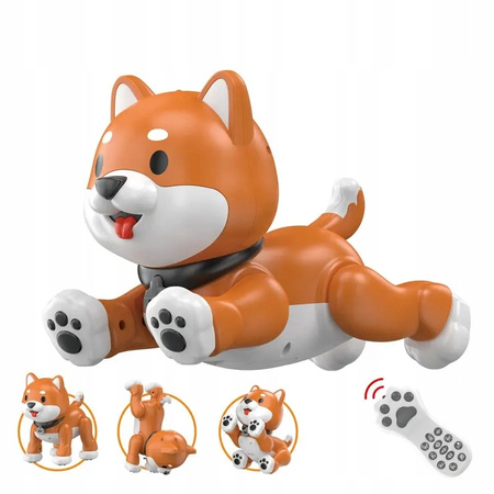 Interaktywny Robo Pies Shiba Inu Zdalnie Sterowany Pilot Głos Robi Sztuczki