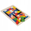 Układanka Puzzle Klocki Drewniane Gra Zabawka Logiczna Edukacyjna 40 el