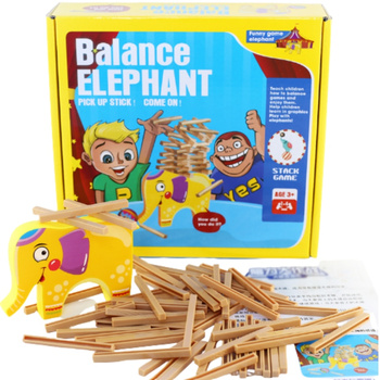 GRA ZRĘCZNOŚCIOWA RODZINNA SŁONIK PATYCZKI EDUKACYJNA KREATYWNA ELEPHANT