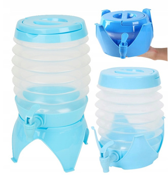 Niebieski Składany Dozownik Na Napoje Z Kranikiem 3,3L Dystrybutor Imprezy