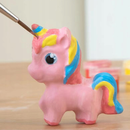 ZESTAW KREATYWNY ARTYSTYCZNY FIGURKI JEDNOROŻCE KONIE GIPSOWE DO MALOWANIA