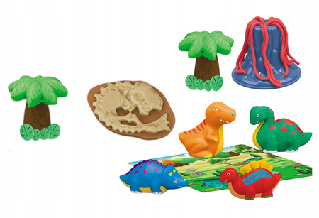 Masa Plastyczna Magiczna Ciastolina Dinozaury z Akcesoriami do Modelowania