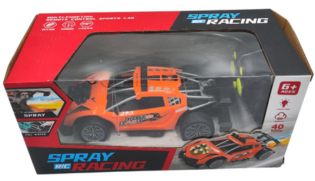 POMARAŃCZOWE ZDALNIE STEROWANE AUTO RC Z EFEKTEM DYMU ŚWIATŁAMI SKALA 1:20