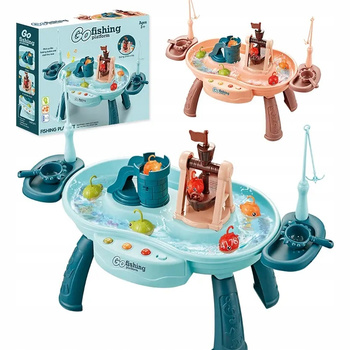 STOLIK INTERAKTYWNY WODNY DO ŁOWIENIA RYB GRA ZRĘCZNOŚCIOWA WĘDKOWANIE MŁYN