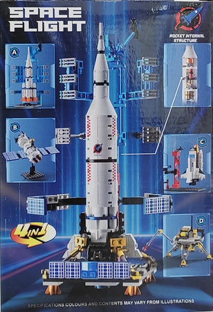 KLOCKI UKŁADANKA SATELITA KOSMICZNA SPACE SATELLITE DISPLAY SHIELD 87elem