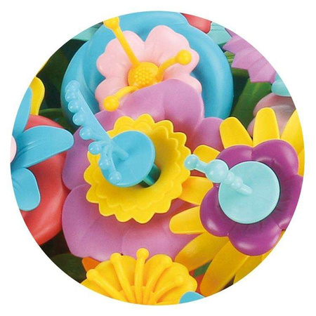 Zestaw Klocki Konstrukcyjne Kwiatki Rośliny Ogród 102el Kuferek Ogrodnik