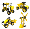 Metalowe Klocki Konstrukcyjne 8 Pojazdów Maszyny Budowlane Blaszki 100el