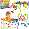 Klocki Konstrukcyjne Przyssawki Silikonowe Kolorowe Figurki Zestaw 96el