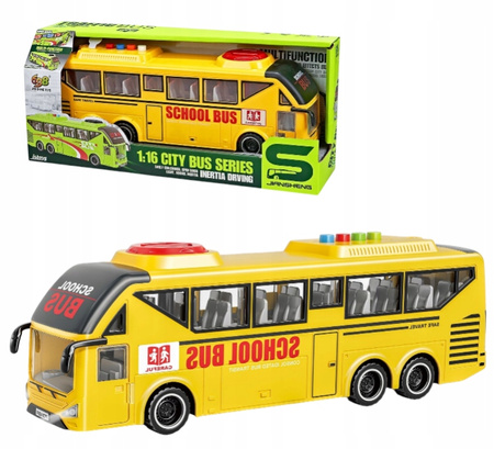 Autobus Szkolny Trolejbus z Napędem Otwierane Drzwi Dźwięk Światła Żółty