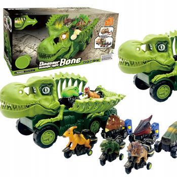 ZESTAW SZKIELET DINOZAURA INTERAKTYWNY TRANSPORTER QUADY MOTORY MOTYW ZWIER