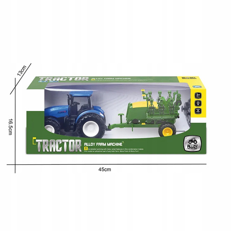 Zdalnie Sterowany Niebieski Traktor z Maszyną Rolniczą dla Małych Rolników