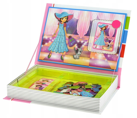 Magnetyczna Układanka Książka Puzzle Pokaz Mody Ubieranie Modelki Magnesy