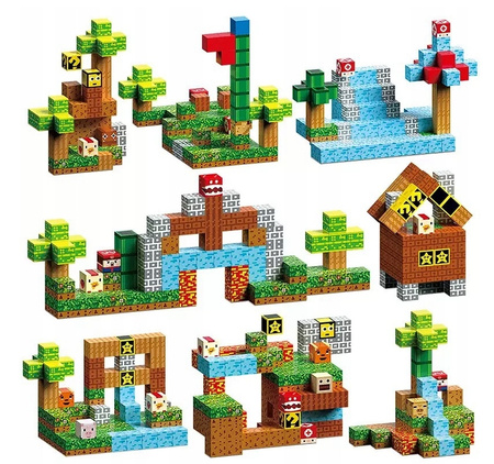 Klocki Magnetyczne Konstrukcyjne 3D Sześciany Bloki Kostki Pixele 100el