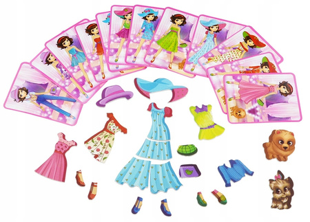 Magnetyczna Układanka Książka Puzzle Pokaz Mody Ubieranie Modelki Magnesy