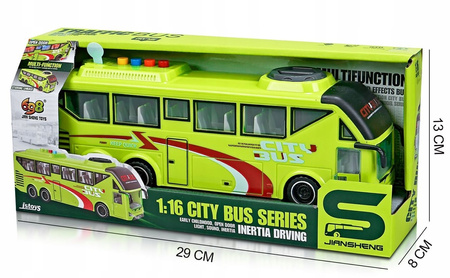 Autobus Miejski Trolejbus z Napędem Otwierane Drzwi Dźwięk Światła Zielony