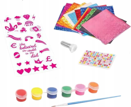 JEDNOROŻEC SKARBONKA STOJĄCA DLA DZIECI KREATYWNY FIGURKA FARBKI NAKLEJKI