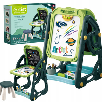 Dwustronna Tablica Magnetyczna z Krzesłem Kreatywna Mały Artysta Akcesoria