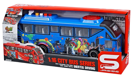 Autobus Miejski Trolejbus Napęd Otwierane Drzwi Dźwięk Światła Niebieski