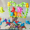 Klocki Konstrukcyjne Przyssawki Silikonowe Kolorowe Figurki Zestaw 96el