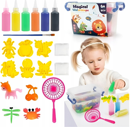 MASA PLASTYCZNA AQUA GEL DIY DLA DZIECI KREATYWNE KOLOROWE FIGURKI WODNE