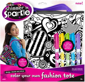 ZESTAW KREATYWNY POKOLORUJ SWOJĄ TOREBKE PROJEKTUJ TREND FASHION MARKERY