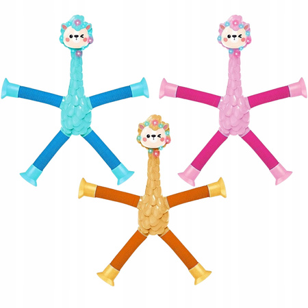 ROZCIĄGAJĄCE SENSORYCZNA ALPAKA LAMA ANTYSTRESOWA PRZYSSAWKA FIDGET POP LED