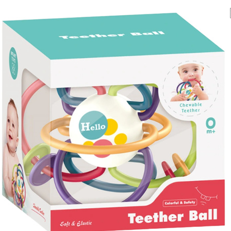 Kula Sensoryczna Koraliki Grzechotka Gryzak Theether Ball Dla Dziecka