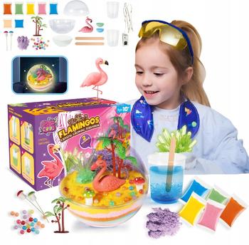 Hodowla Kryształów LED Kreatywny Zestaw Edukacyjny Akwarium Flaming Chemik