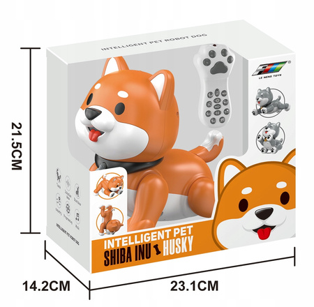 Interaktywny Robo Pies Shiba Inu Zdalnie Sterowany Pilot Głos Robi Sztuczki
