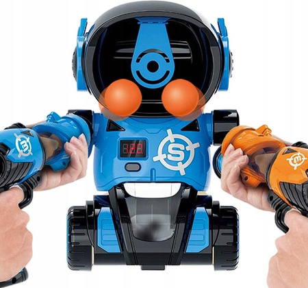 Gra Zręcznościowa dla Dzieci Strzelanie do Celu Robot 2 pistolety 24 piłki