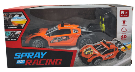 POMARAŃCZOWE ZDALNIE STEROWANE AUTO RC Z EFEKTEM DYMU ŚWIATŁAMI SKALA 1:20