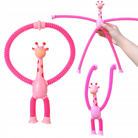 ROZCIĄGAJĄCE SENSORYCZNA ŻYRAFA ANTYSTRESOWA PRZYSSAWKA FIDGET POP LED