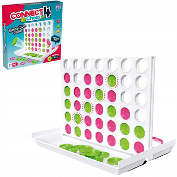 Logiczna Gra Planszowa Ułóż Połącz 4 w Rzędzie 4 In A Row Dla 2 Graczy