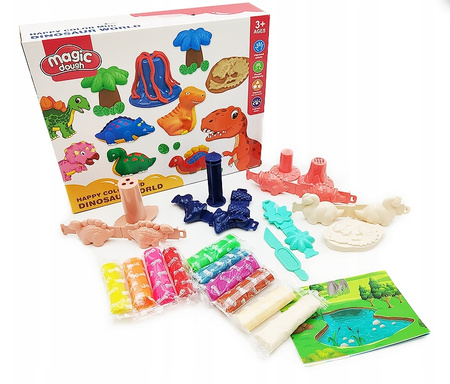 Masa Plastyczna Magiczna Ciastolina Dinozaury z Akcesoriami do Modelowania