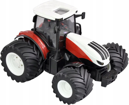 Zdalnie Sterowany Czerwony Traktor z Przyczepą Cysterna Dla Małych Rolników