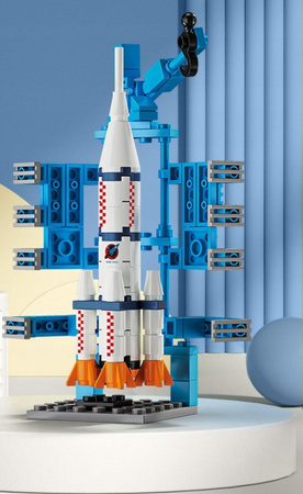 KLOCKI UKŁADANKA RAKIETA KOSMICZNA SPACE ROCKET WITH LAUNCHING PAD 120elem