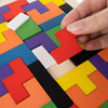 Układanka Puzzle Klocki Drewniane Gra Zabawka Logiczna Edukacyjna 40 el