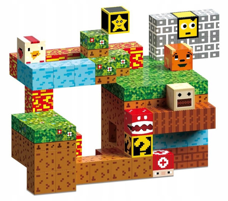 Klocki Magnetyczne Konstrukcyjne 3D Sześciany Bloki Kostki Pixele 100el
