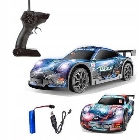 Zdalnie Sterowane Wyścigowe Auto Do Driftu z Akumulatorem Świeci LED 2.4GHz