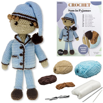 Zestaw do szydełkowania z włóczki Chłopiec w Piżamie DIY Zrób To Sam
