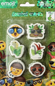 GUMKI DO ŚCIERANIA MAZANIA EMOJI PACHNĄCE 6 sztuk