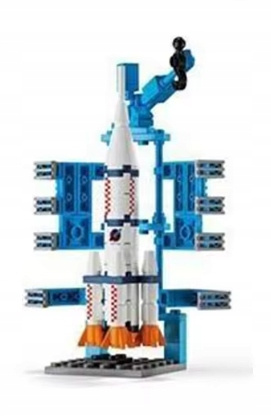 KLOCKI UKŁADANKA RAKIETA KOSMICZNA SPACE ROCKET WITH LAUNCHING PAD 120elem