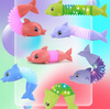 Gąsienica Sensoryczna Delfin Antystresowa Pop Tube LED Zabawka Świecąca