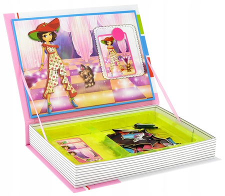 Magnetyczna Układanka Książka Puzzle Pokaz Mody Ubieranie Modelki Magnesy