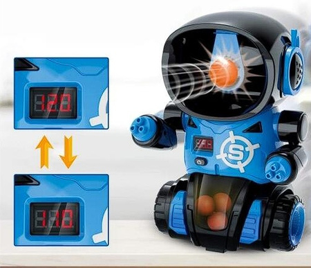 Gra Zręcznościowa dla Dzieci Strzelanie do Celu Robot 2 pistolety 24 piłki